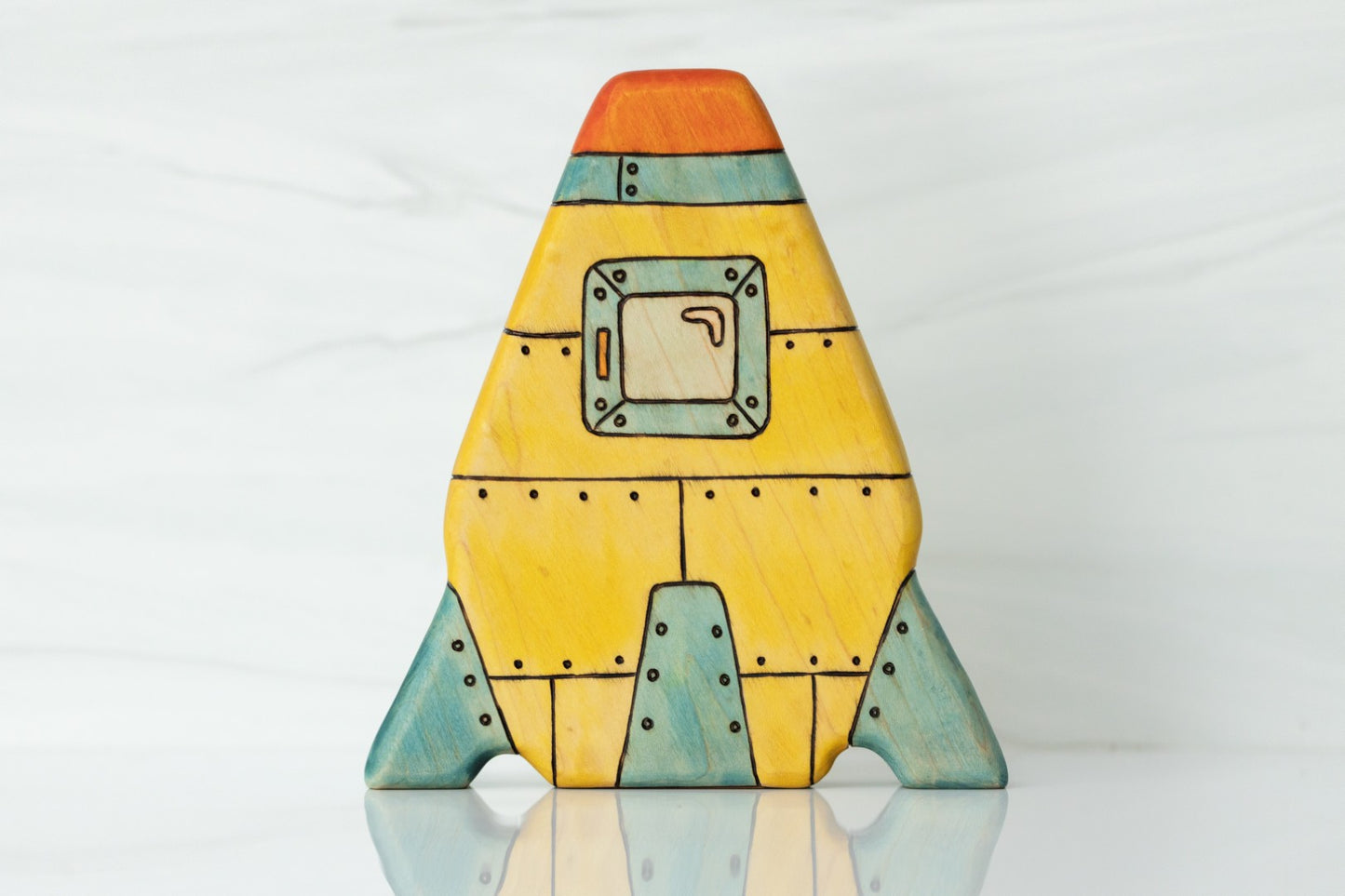 Wooden Space Explorers Large Rocket Ship Toy