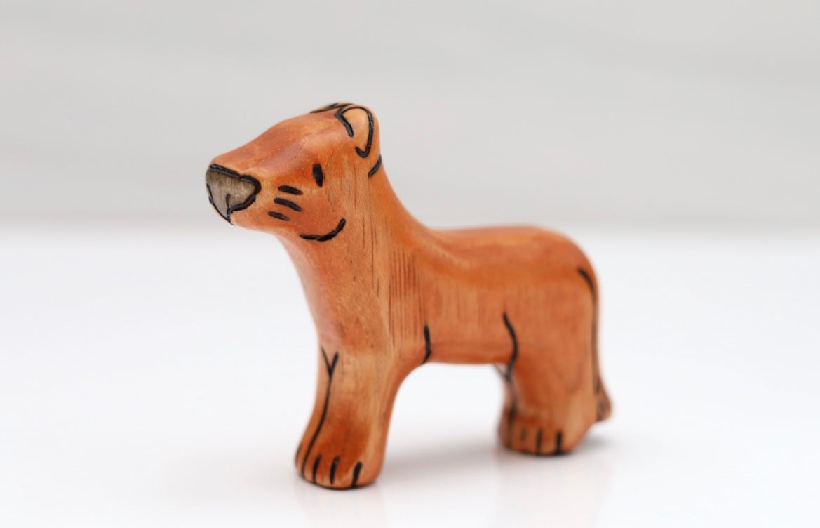 Wooden Lion Family- Lion, Lioness, Or Lion Cub