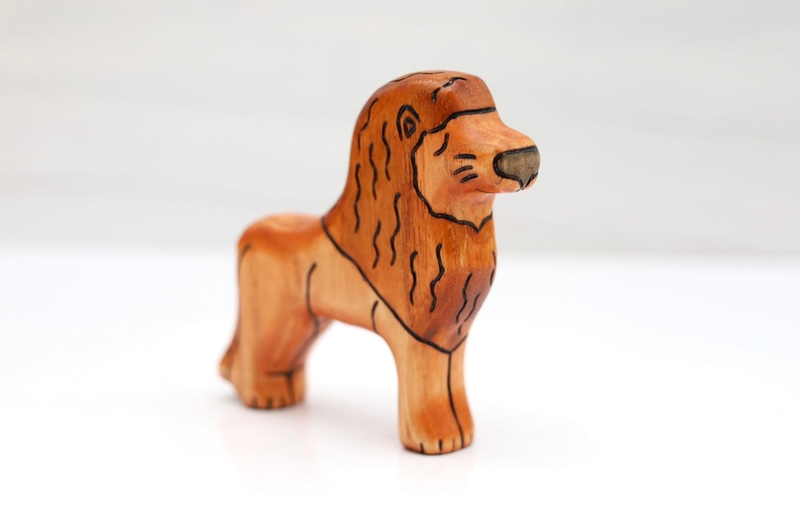 Wooden Lion Family- Lion, Lioness, Or Lion Cub