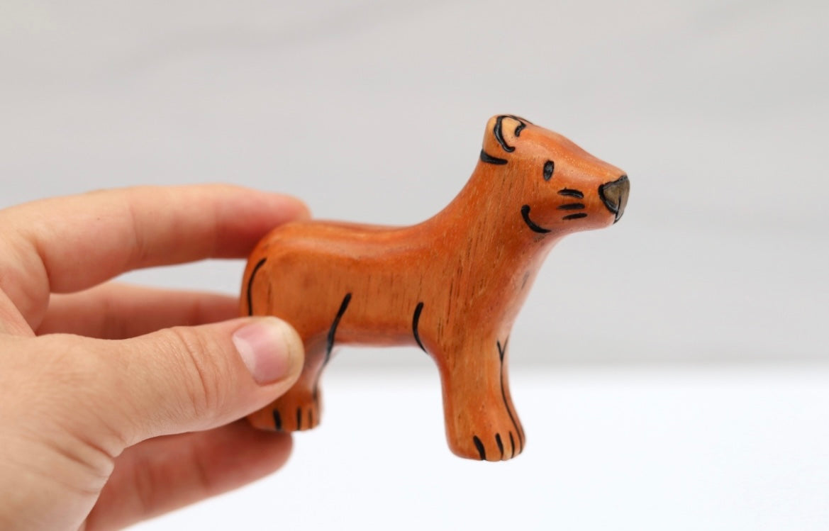 Wooden Lion Family- Lion, Lioness, Or Lion Cub