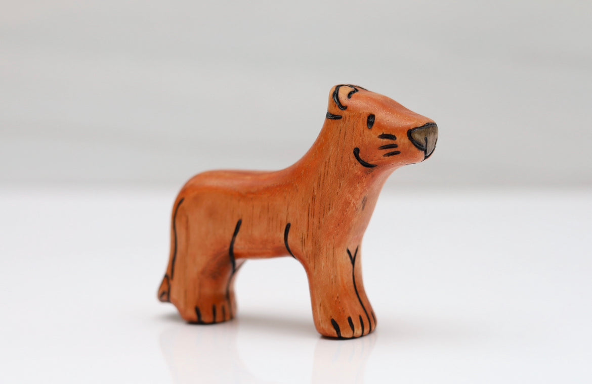 Wooden Lion Family- Lion, Lioness, Or Lion Cub