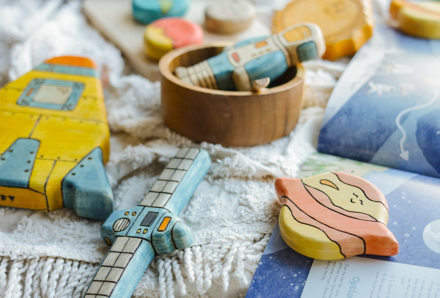 Wooden Space Explorers Satellite Toy