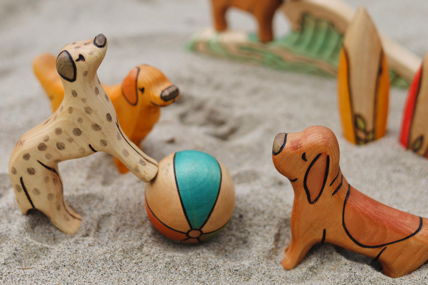 Wooden Dalmatian Toy Dog