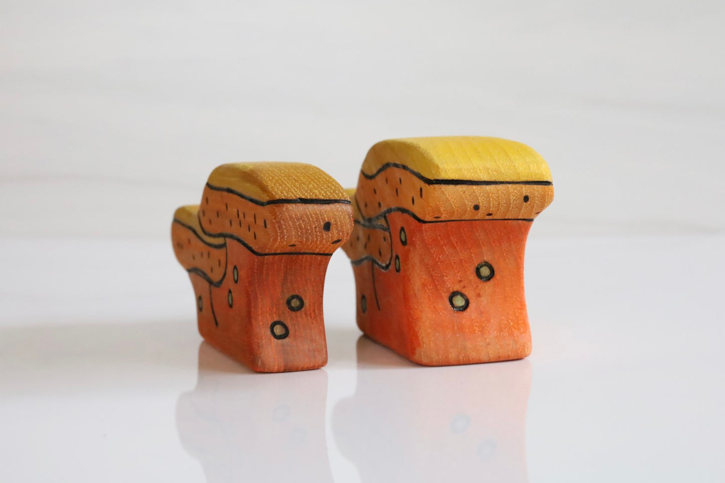 Wooden Orange Table Coral Playscape Toy