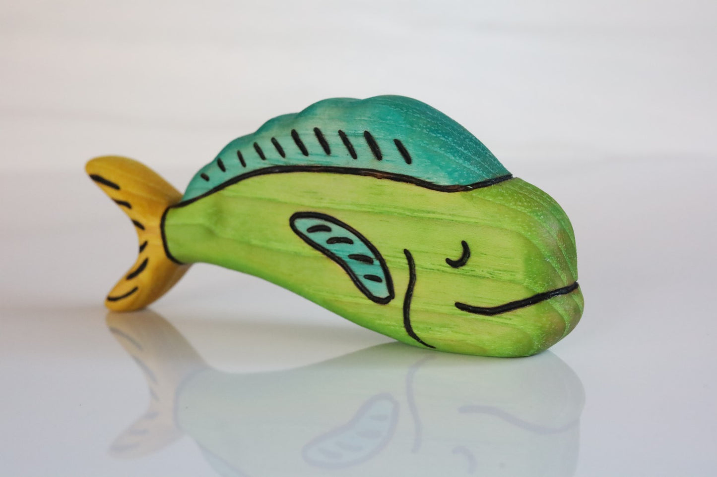 Wooden Mahi Mahi Tropical Fish Toy