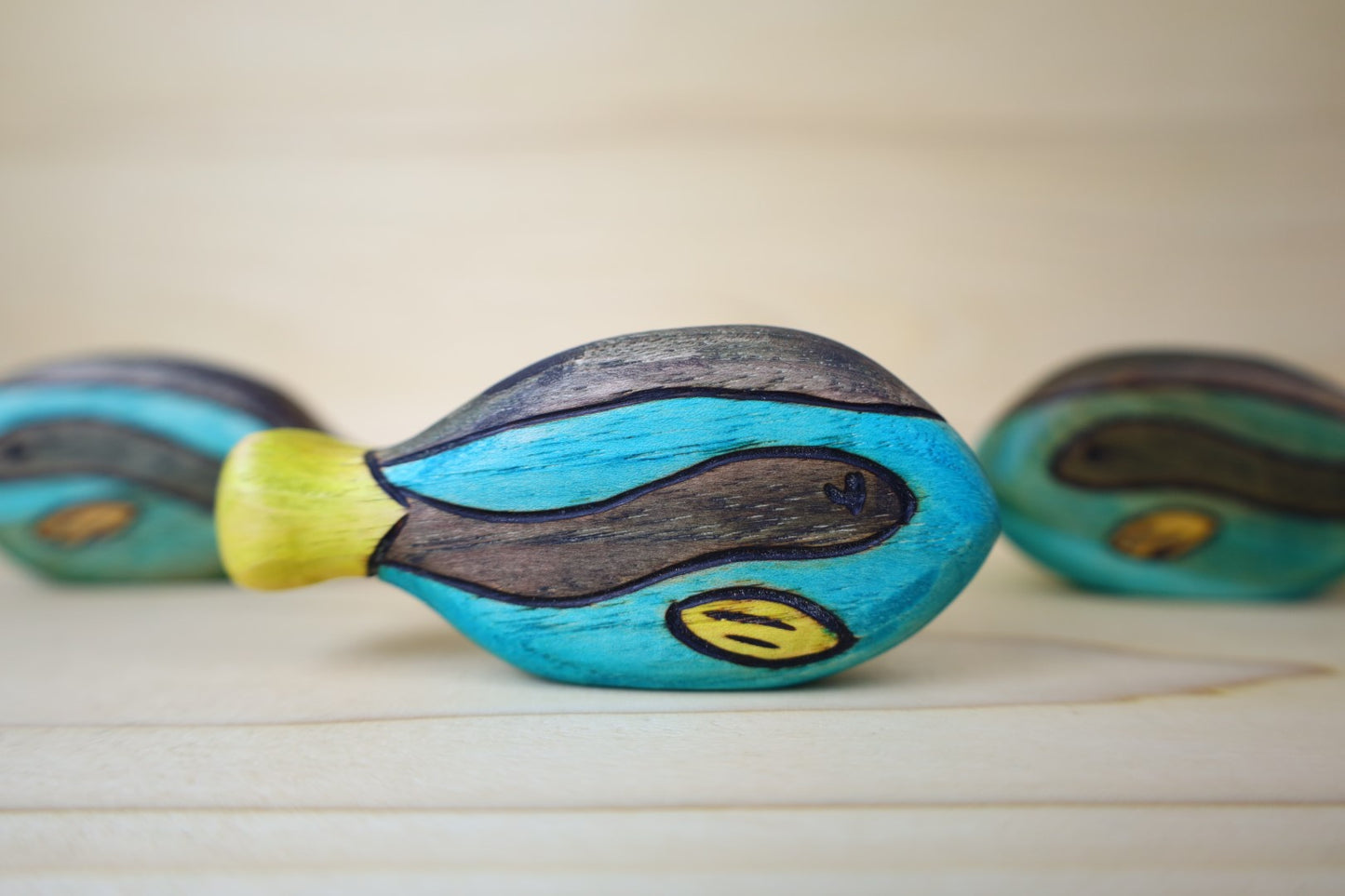 Wooden Blue Tang Surgeonfish Fish Toy