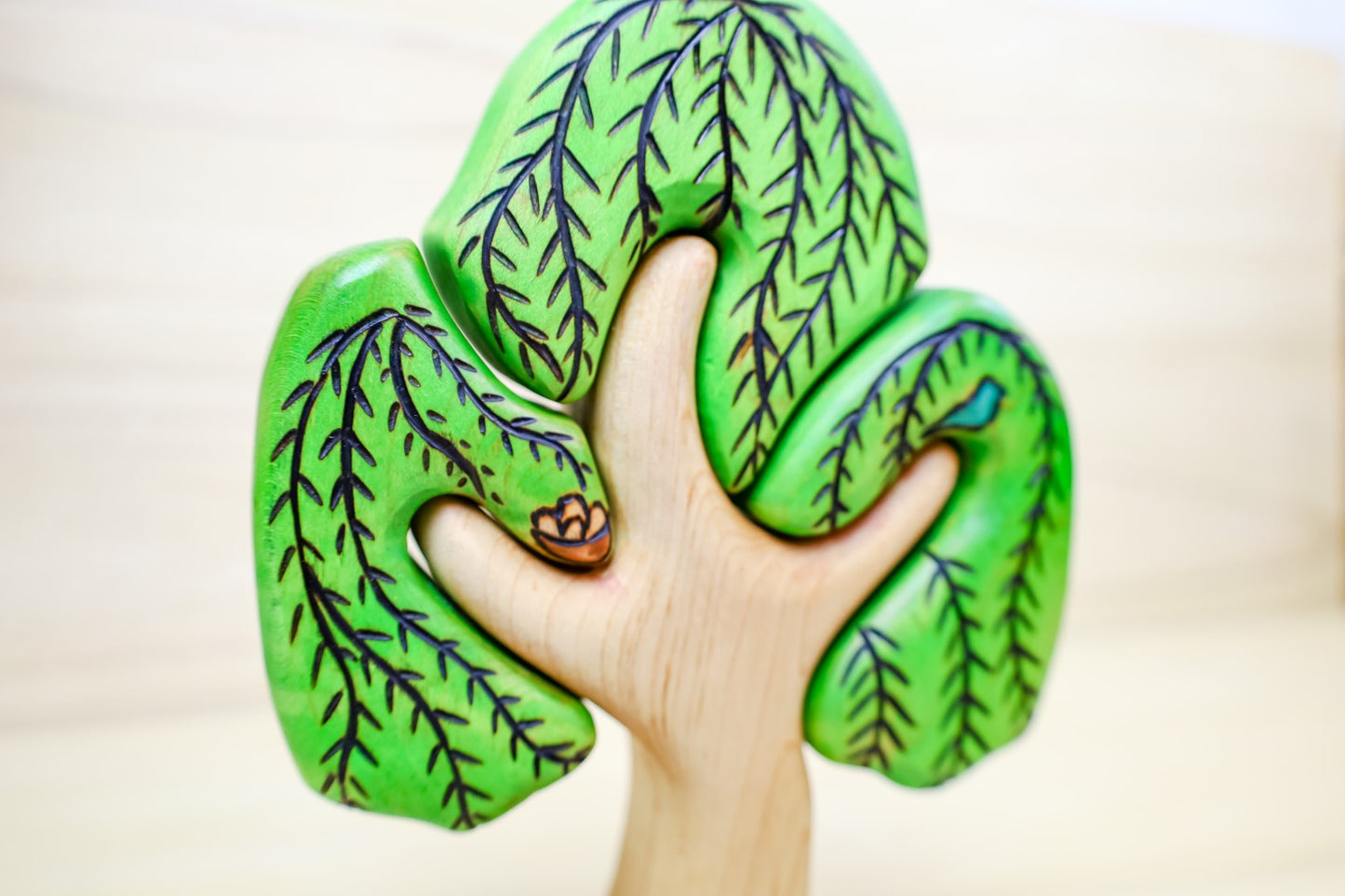 Wooden 4-Piece Weeping Willow Puzzle Tree