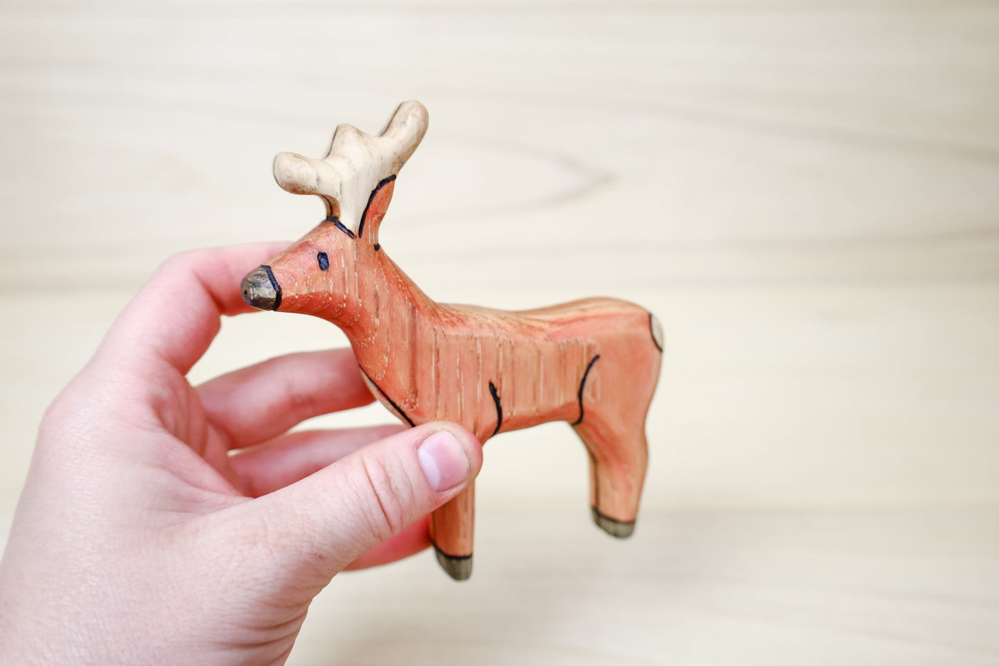 Wooden Deer Toy- Buck Or Doe