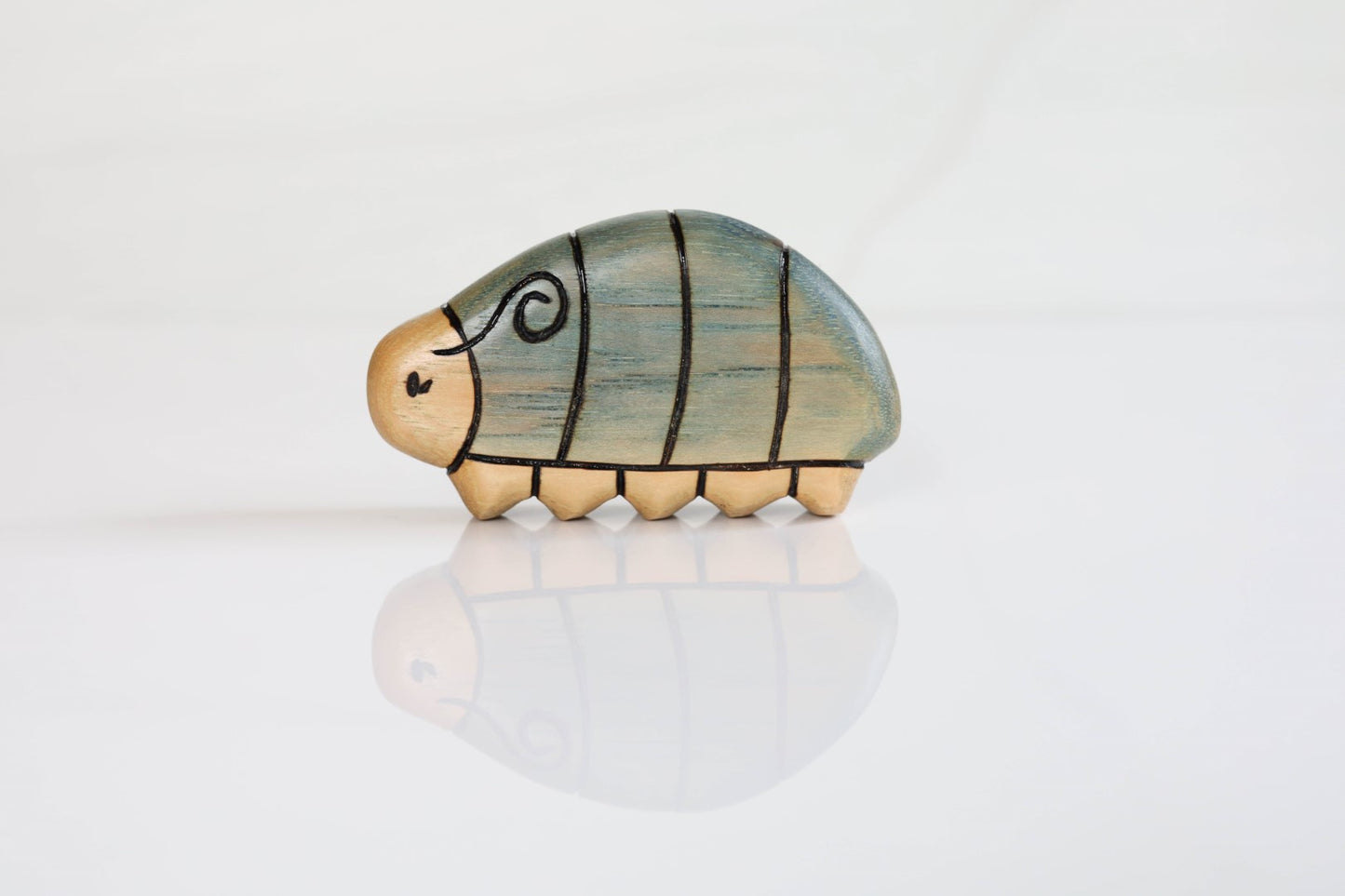 Wooden Roly Poly Pill Bug Toy
