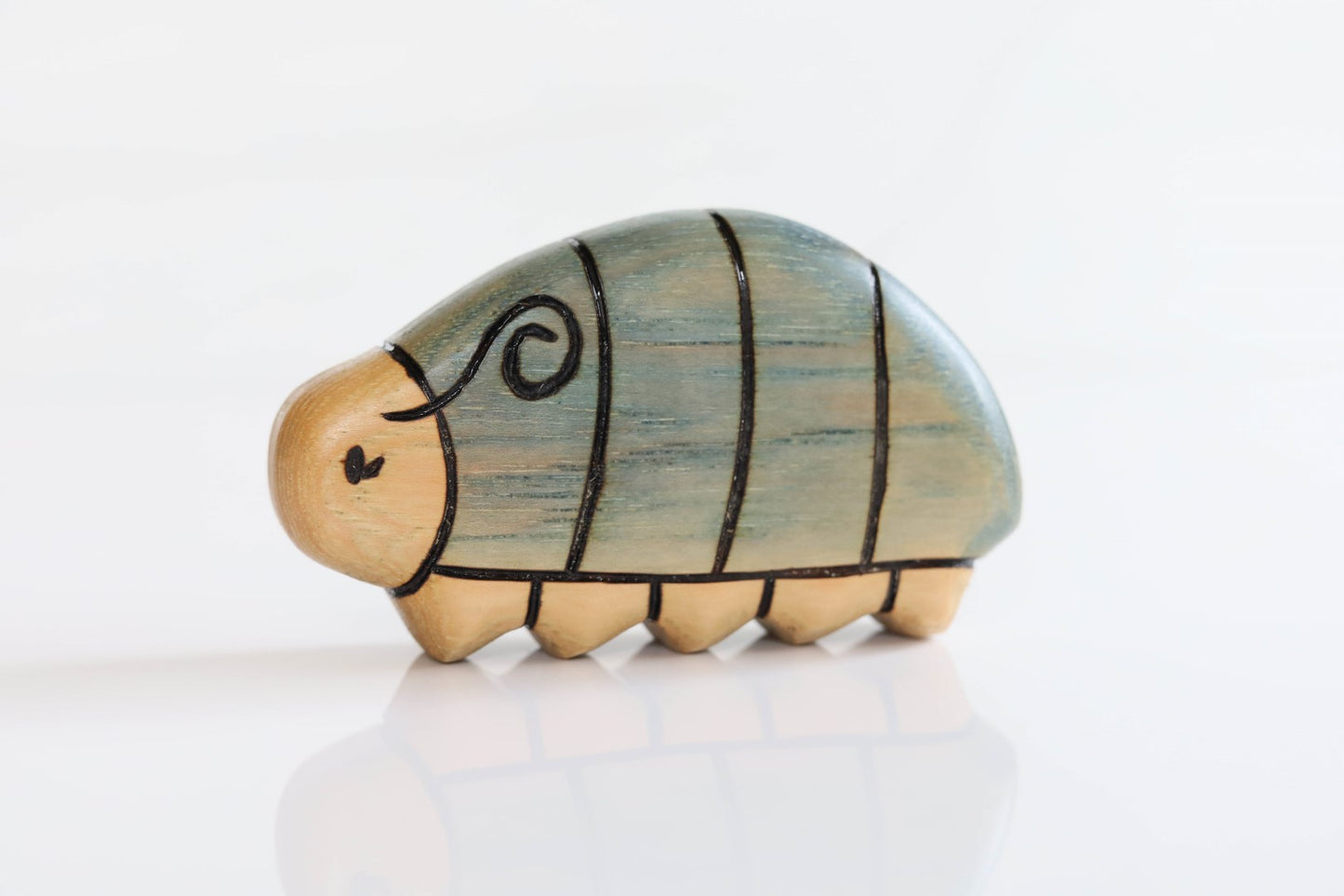 Wooden Roly Poly Pill Bug Toy