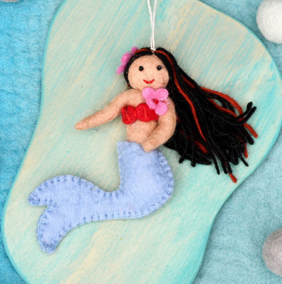 Felted Mermaid Doll