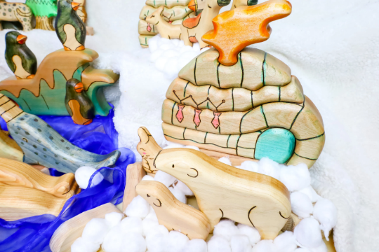 Wooden Igloo Stacking Puzzle Toy