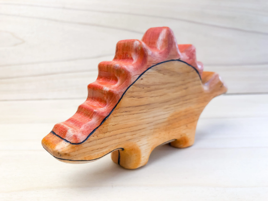 Wooden Stegosaurus Toy