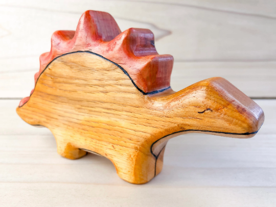Wooden Stegosaurus Toy