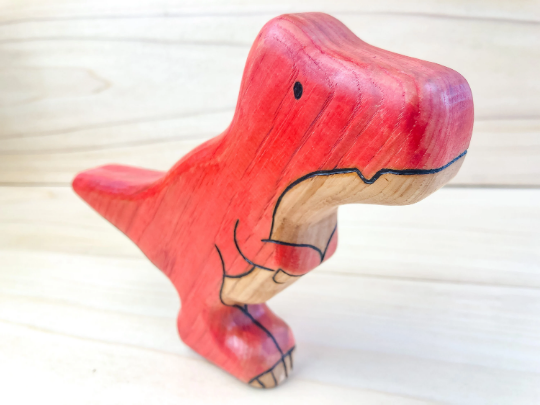 Large Wooden Tyrannosaurus Rex Toy
