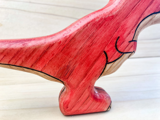Large Wooden Tyrannosaurus Rex Toy