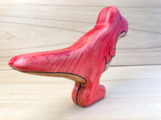 Large Wooden Tyrannosaurus Rex Toy