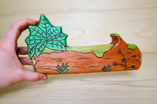 Wooden Mossy Log Playscape Toy