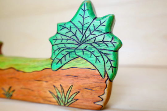 Wooden Mossy Log Playscape Toy