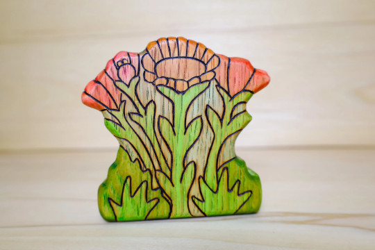 Large Wooden Wildflower Chunky Playscape Block