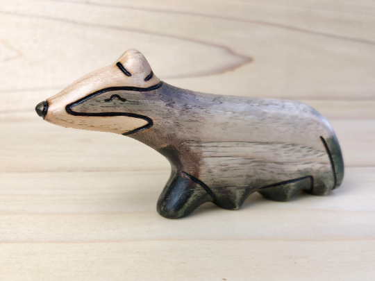 Wooden European Badger Toy
