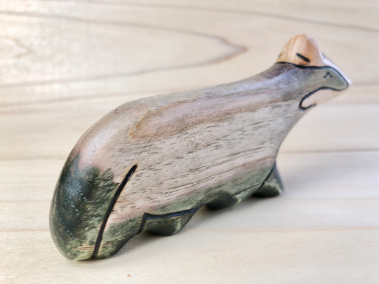 Wooden European Badger Toy