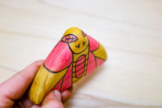 Wooden Rosy Maple Moth Toy