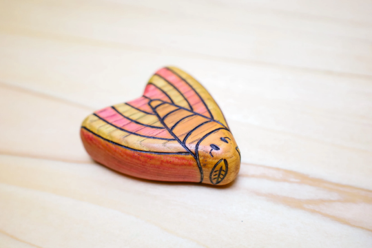 Wooden Dusty Rose Moth Toy