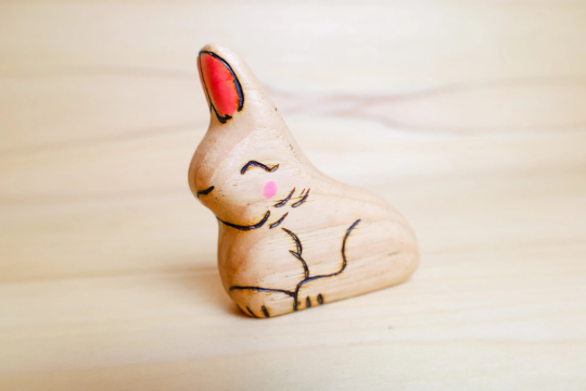 Wooden Snow Bunny Toy