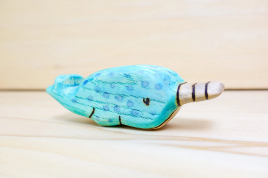 Wooden Baby Narwhal Toy