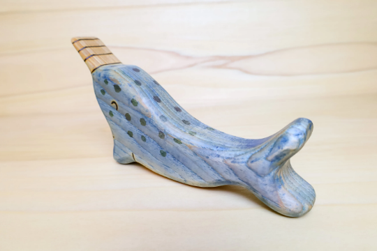Wooden Narwhal Whale Toy