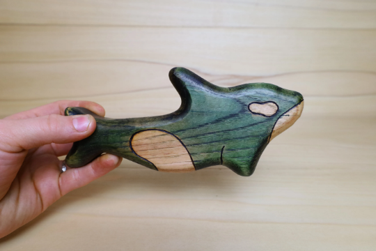 Wooden Orca Whale Toy