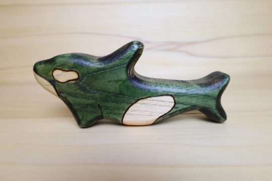 Wooden Orca Whale Toy