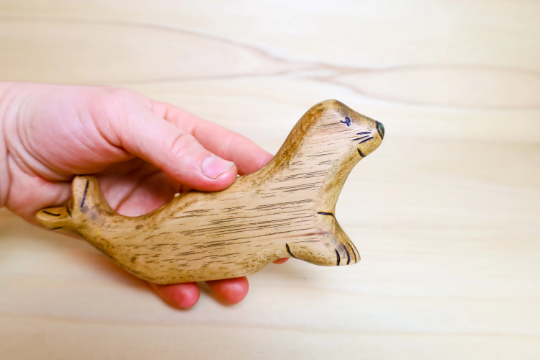 Wooden Seal Or Seal Pup Toy