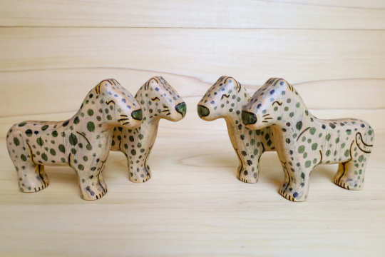 Wooden Snow Leopard Toy