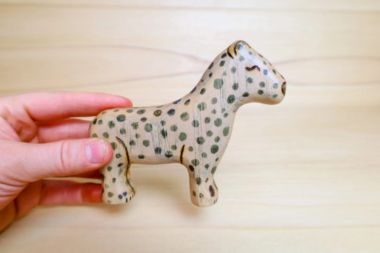 Wooden Snow Leopard Toy