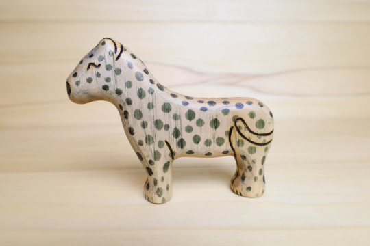Wooden Snow Leopard Toy