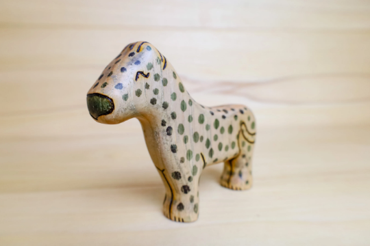 Wooden Snow Leopard Toy