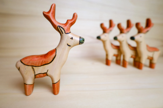 Wooden 2024 reindeer toy
