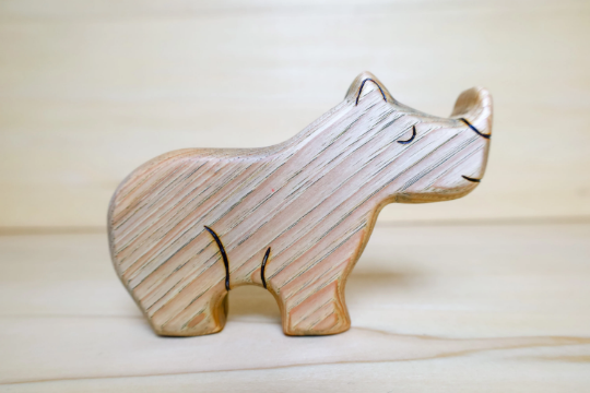 Wooden Rhinoceros Toys