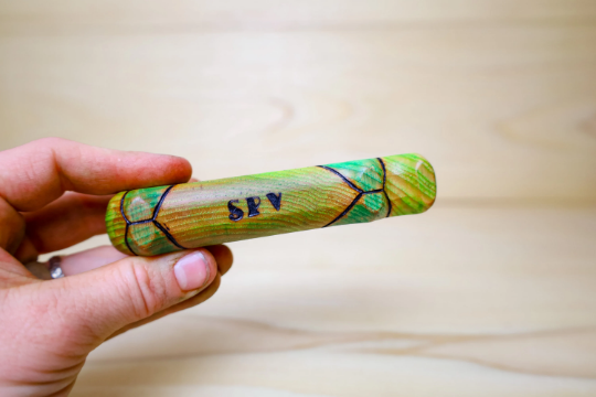 Wooden Green Grasshopper Toy