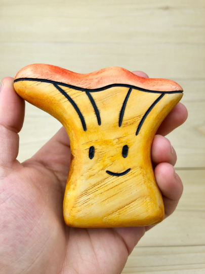 Wooden Chanterelle Mushroom Toy