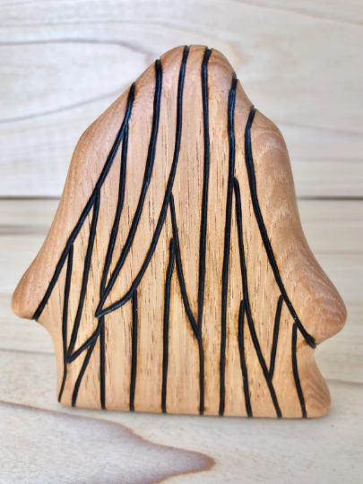 Wooden Lion's Mane Mushroom Toy