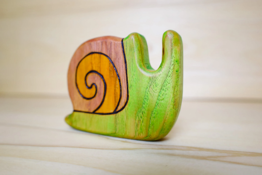 Wooden Garden Snail Toy
