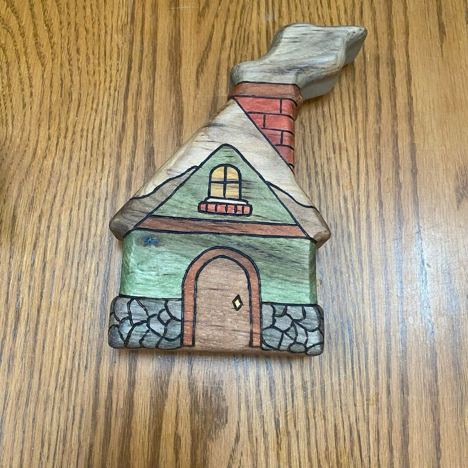 Wooden Large Winter Cozy Cottage Toy