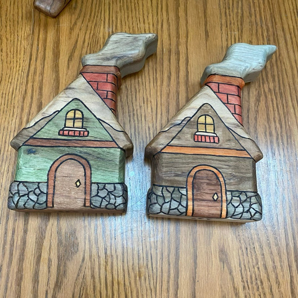 Wooden Large Winter Cozy Cottage Toy