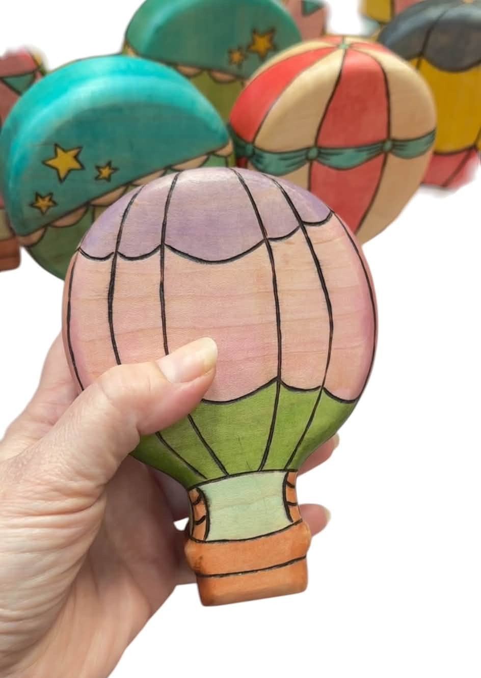 PREORDER - Wooden Hot Air Balloon - New Designs added!