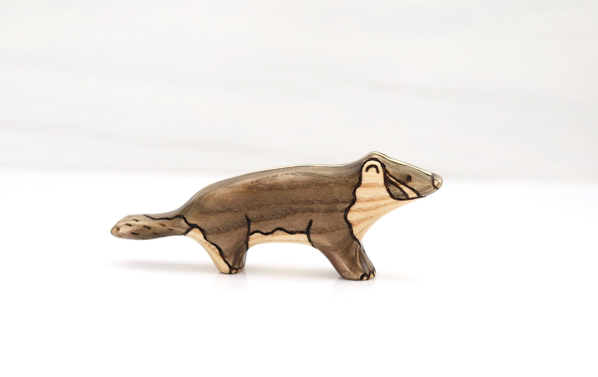Wooden American Badger Toy