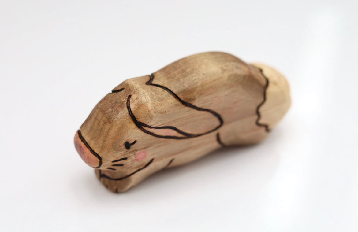 Wooden Lop Eared Cottontail Bunny