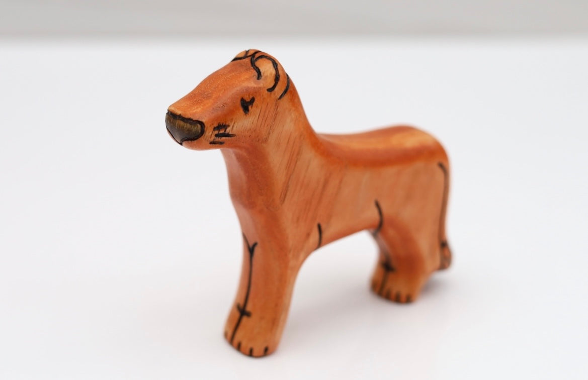 Wooden Lion Family- Lion, Lioness, Or Lion Cub